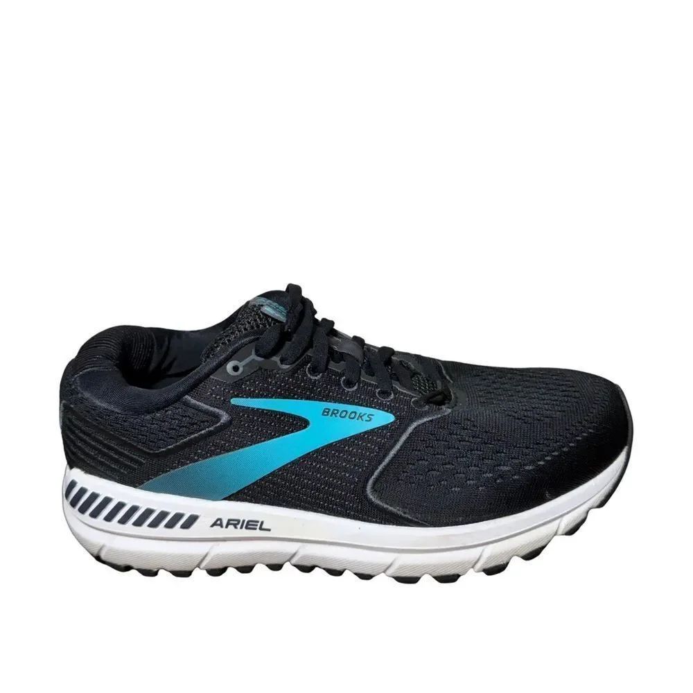 Brooks Black Ariel and Teal Athletic Shoes size 8 D wide
